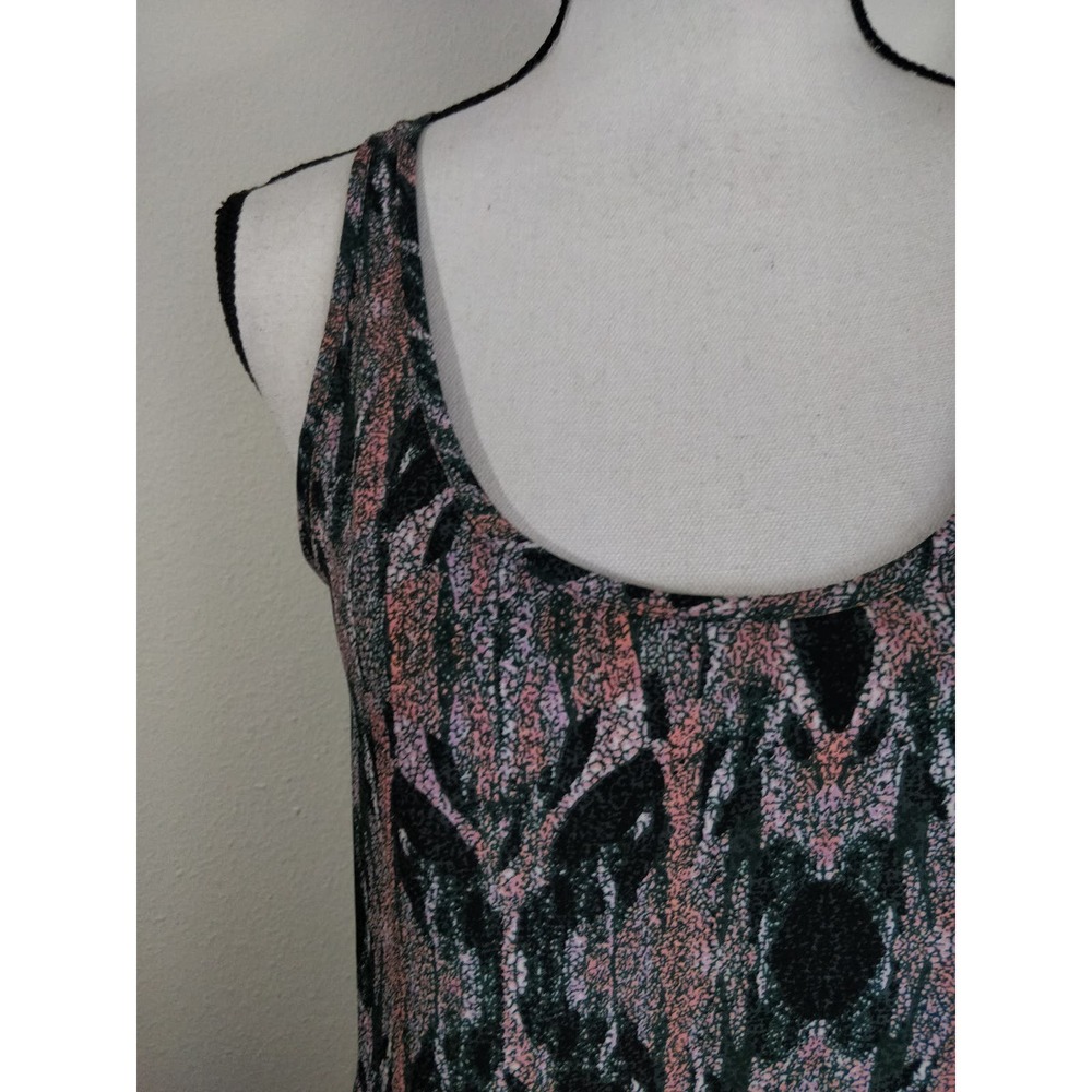 3/$20 BP. Purple Geometric Print Boho Pink Green Tank Top Tunic Dress Size S - Picture 2 of 10